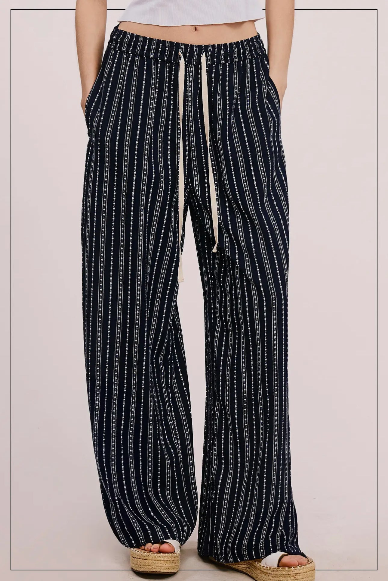 Galaxy Patterned Design Relaxed Fit Pants with Pockets
