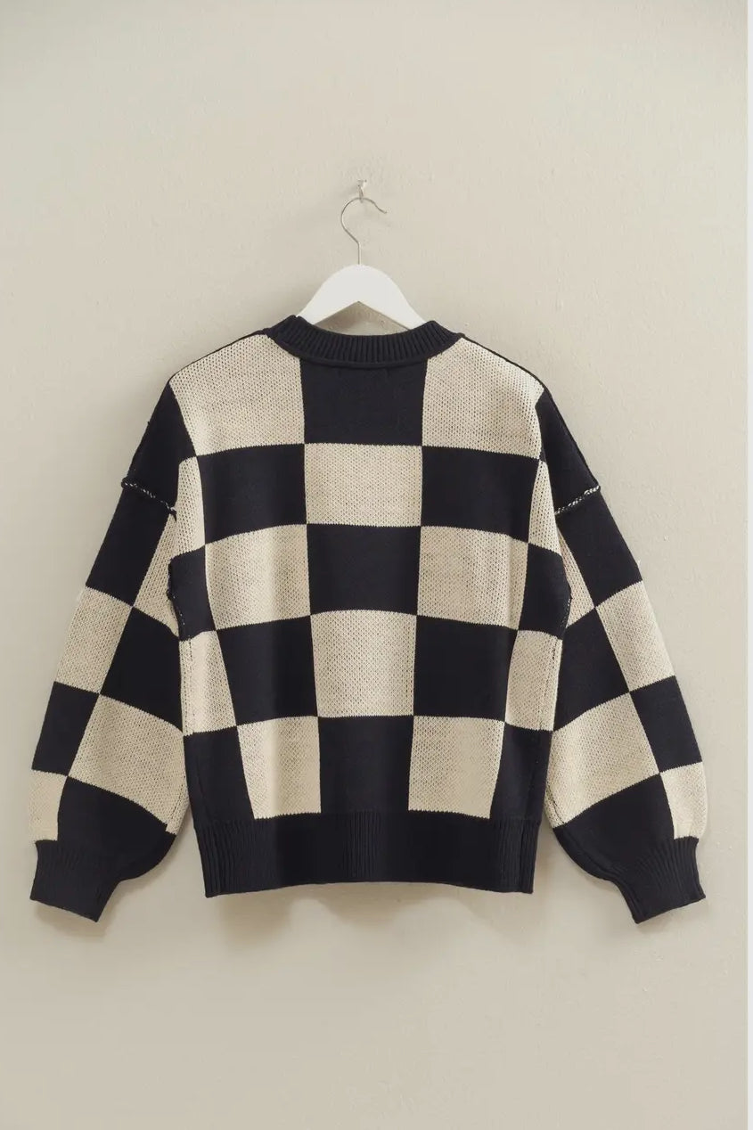 Modern Grid Sweater