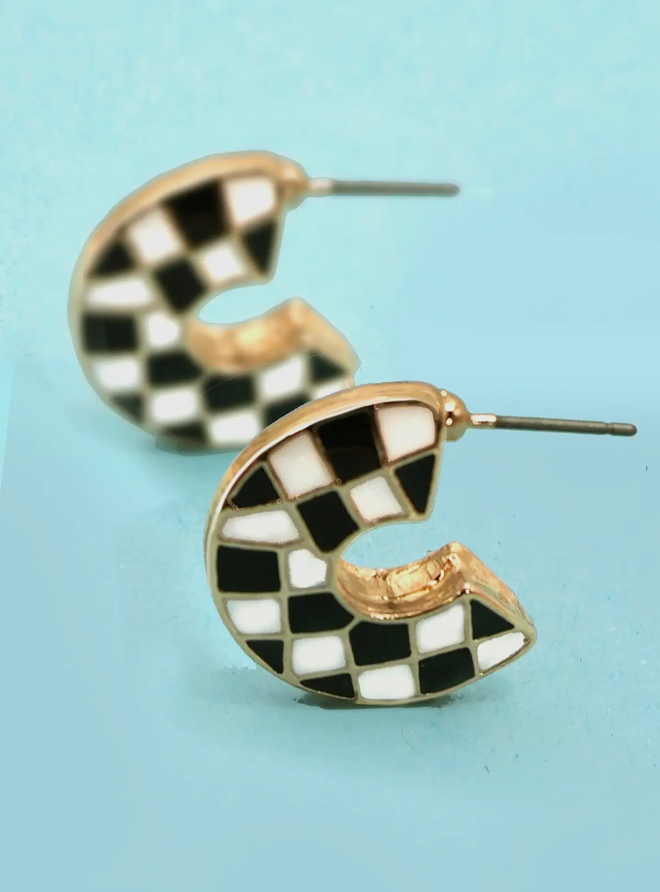Double Sided Checkered Earrings