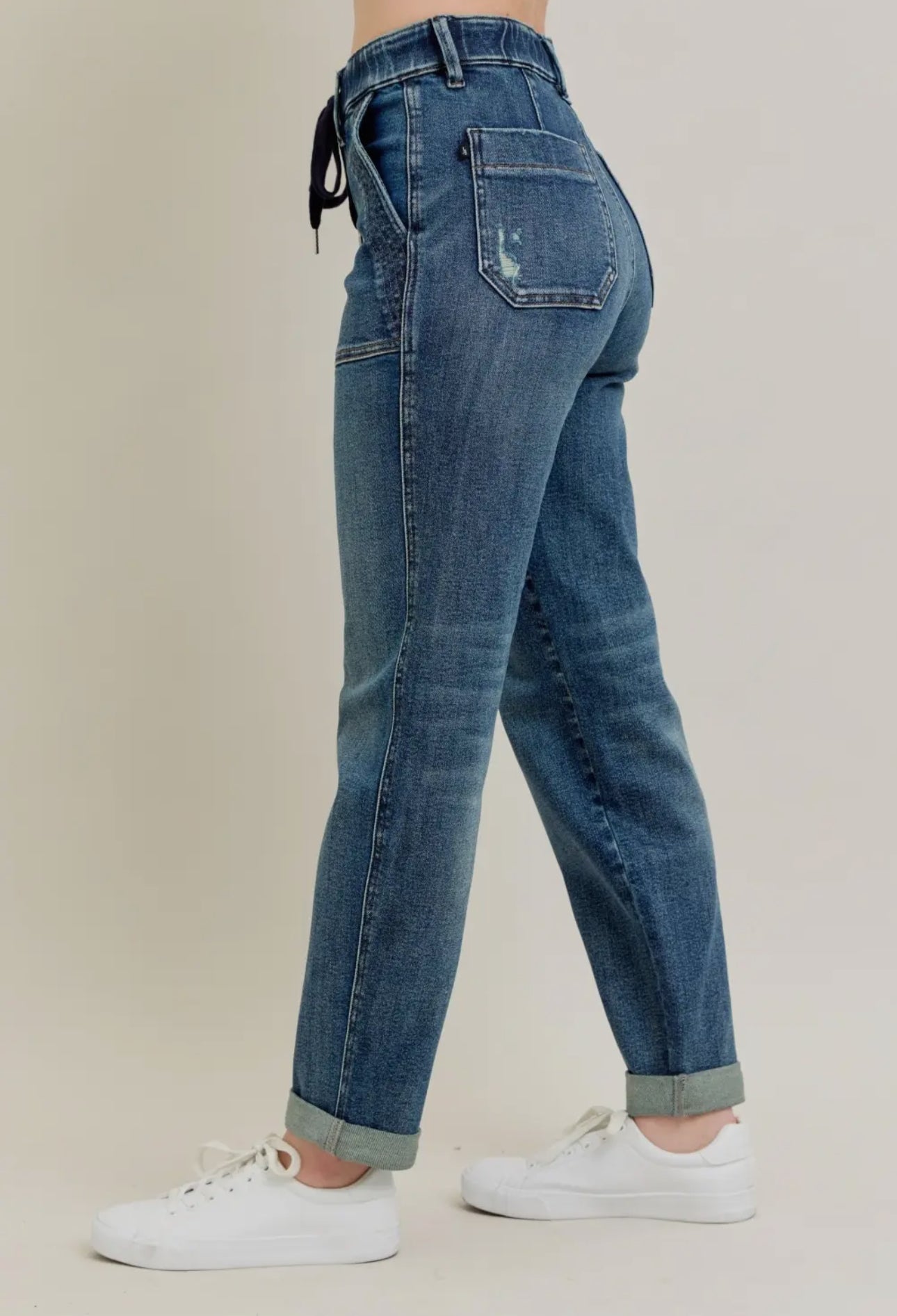 High Waisted Vintage Wash Joggers
