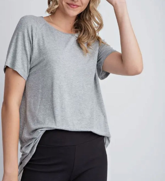 Heather Grey Basic Tee