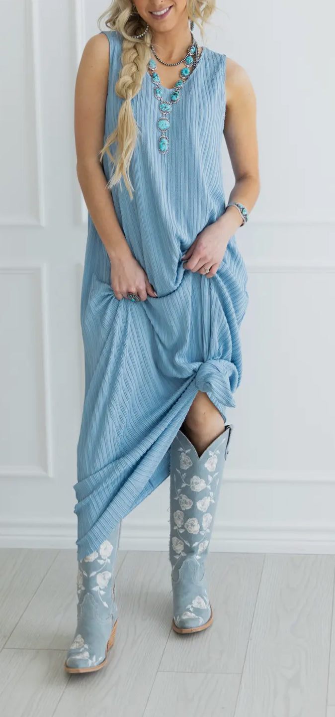 Ocean Blue Maxi Dress