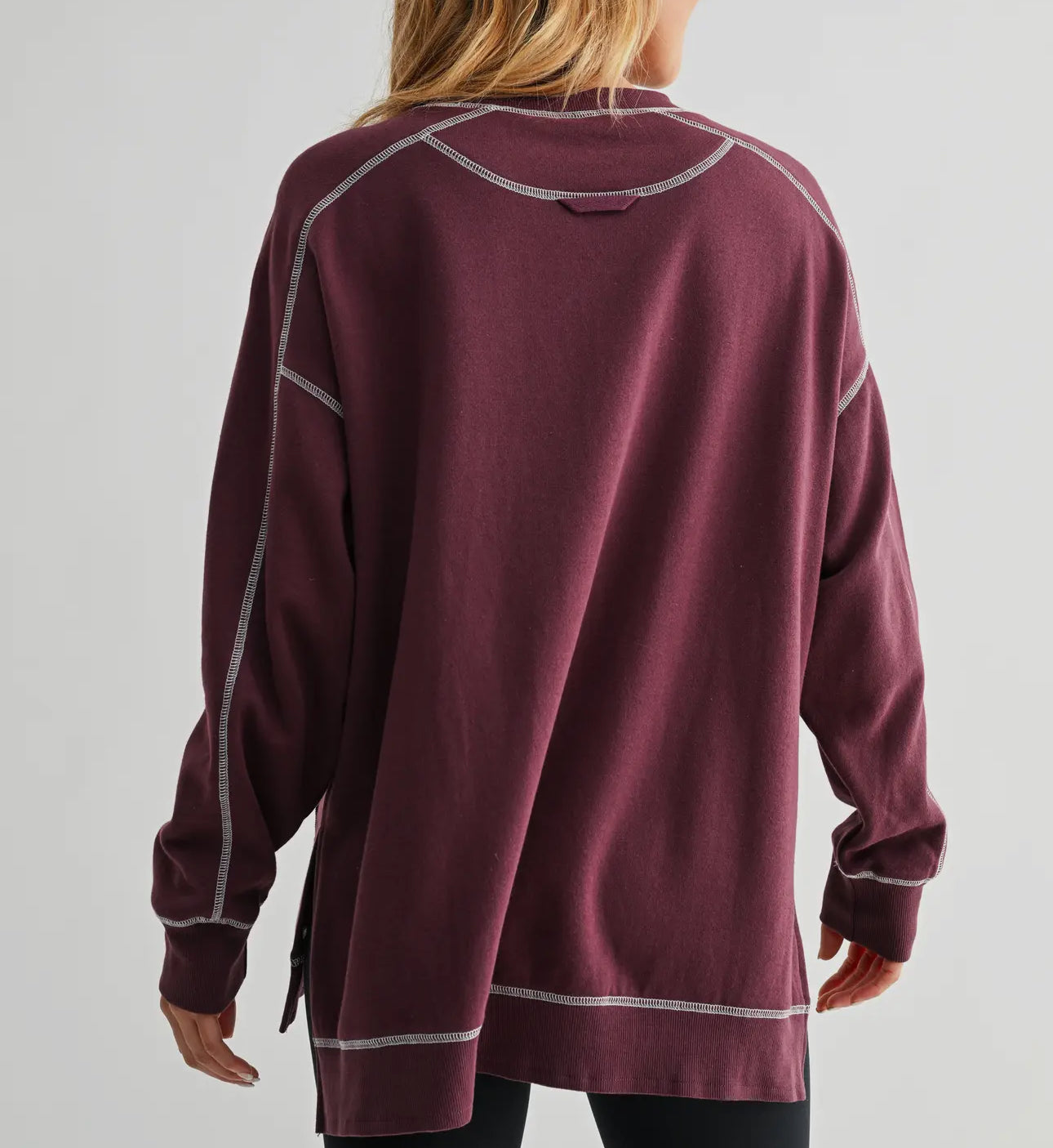 Dark Plum Stitchline Sweatshirt