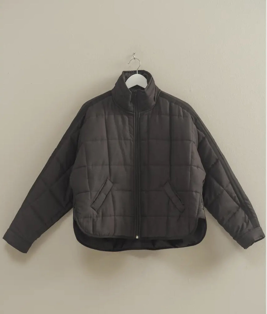 Black Quilted Puffer Jacket