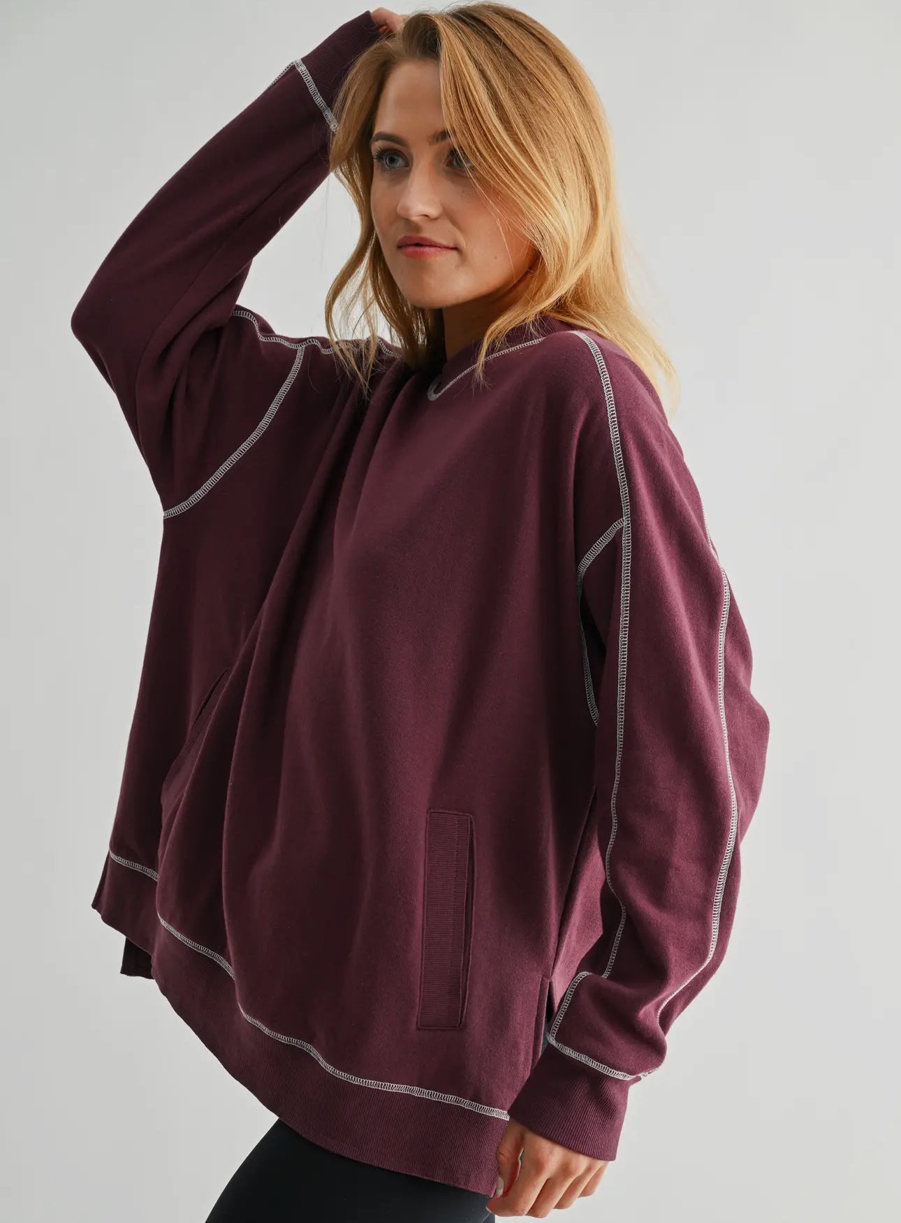 Dark Plum Stitchline Sweatshirt