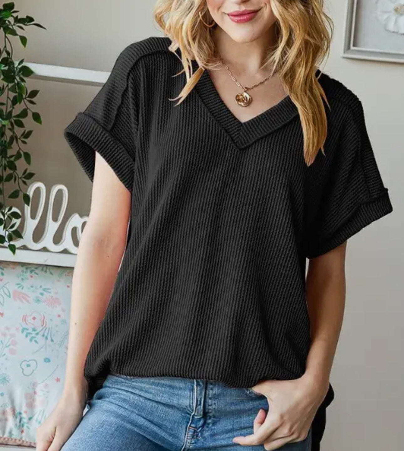 Urban Ribbed Top / Black