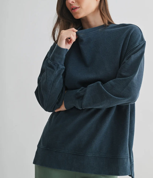 Midnight Navy Boxy Top