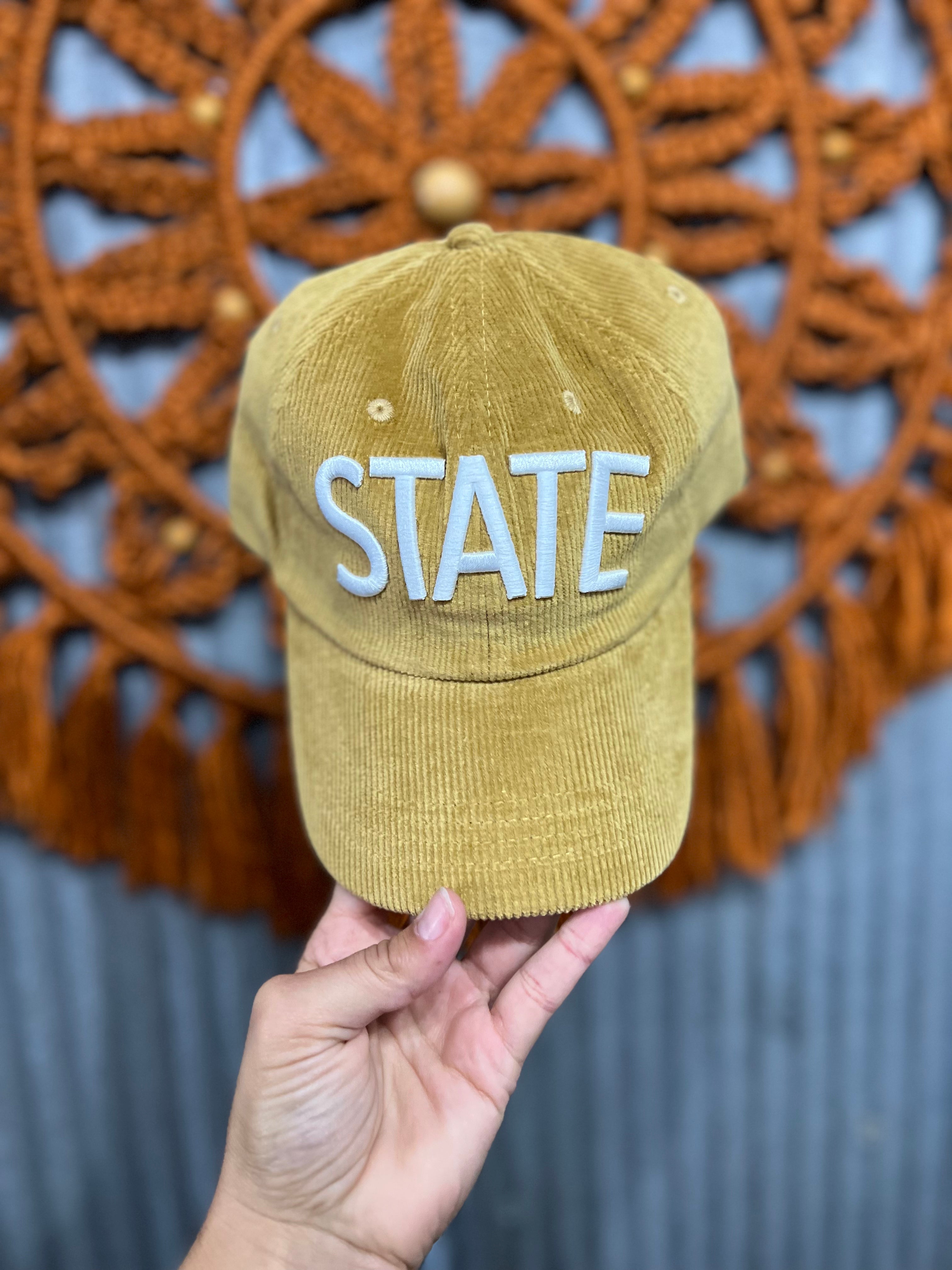 STATE Gold Corduroy Hat