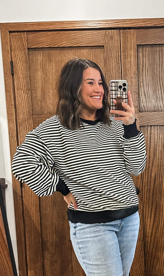 Original Black and White Stripe Top