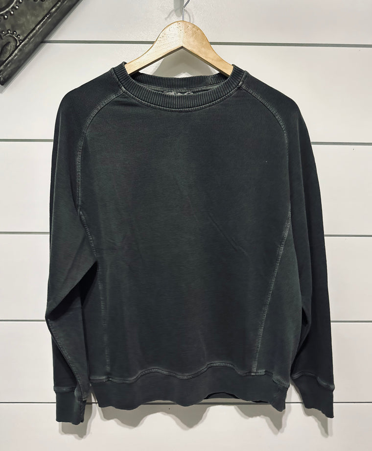 Black French Terry Pullover