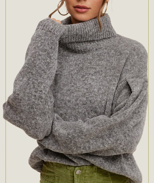 Black Sesame Turtleneck Sweater