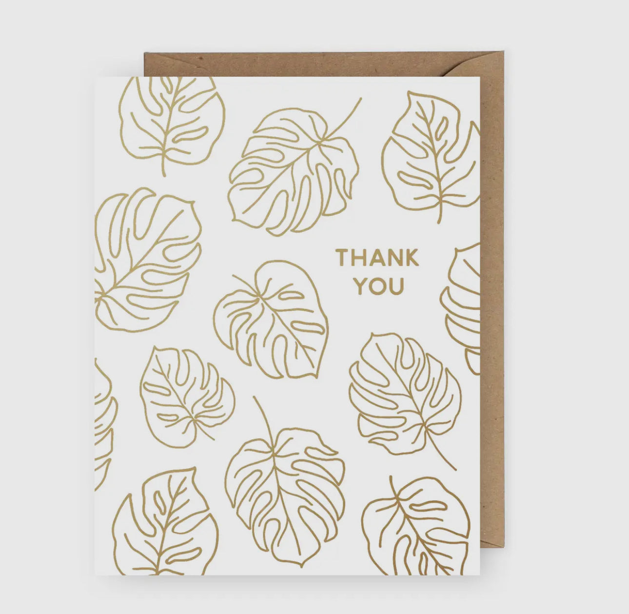 Thank You Foil Leaf Card
