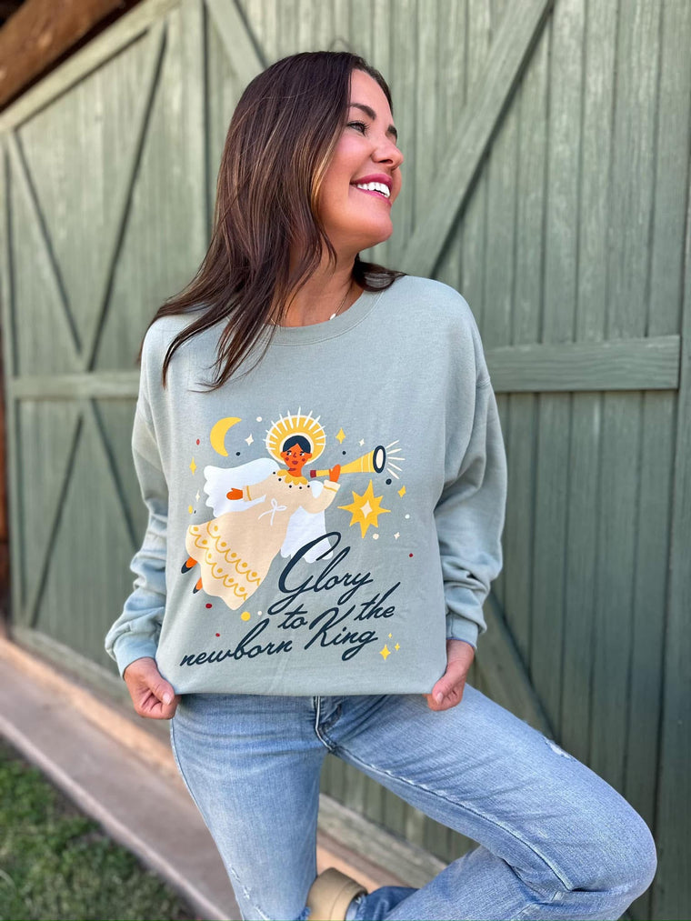 Glory to the Newborn King Crewneck Sweatshirt