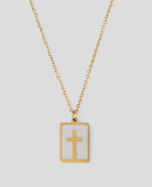 Enamel Cross Necklace