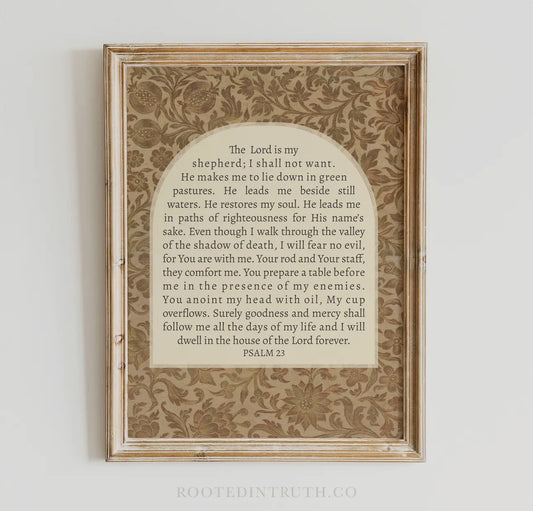 Psalm 23 Christian Wall Art