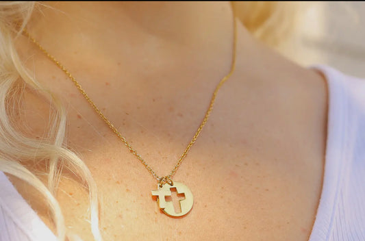 Cutout Cross Necklace