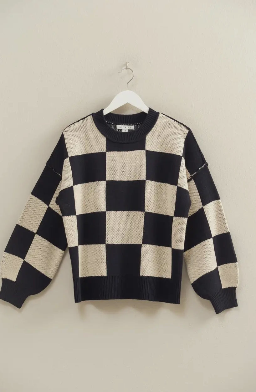 Modern Grid Sweater