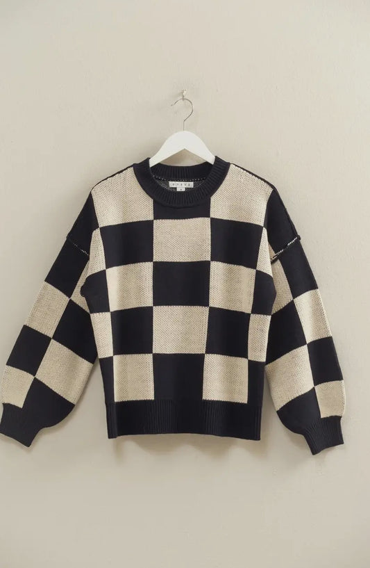 Modern Grid Sweater