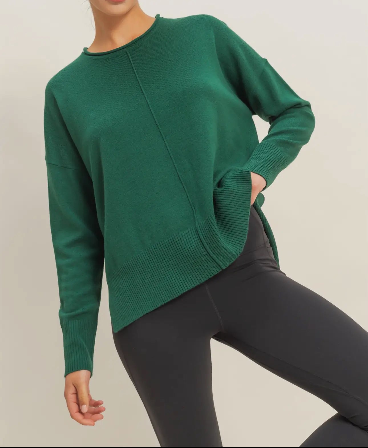 Cabin Cozy Dark Green Sweater