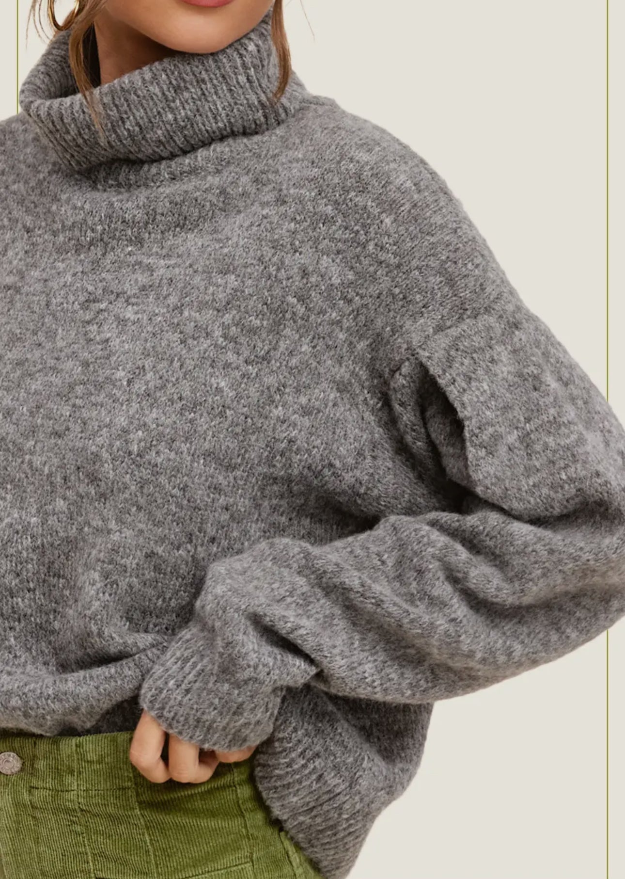 Black Sesame Turtleneck Sweater