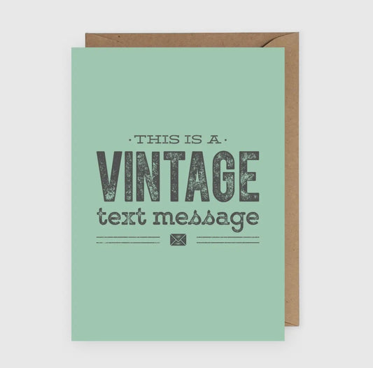 Vintage Text Message Greeting Card