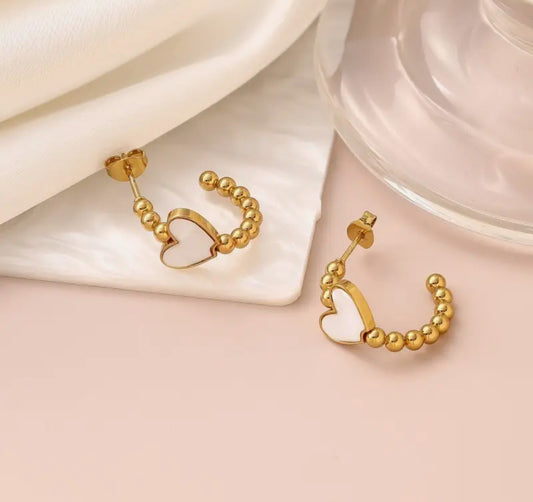 Heart Hoop Earrings