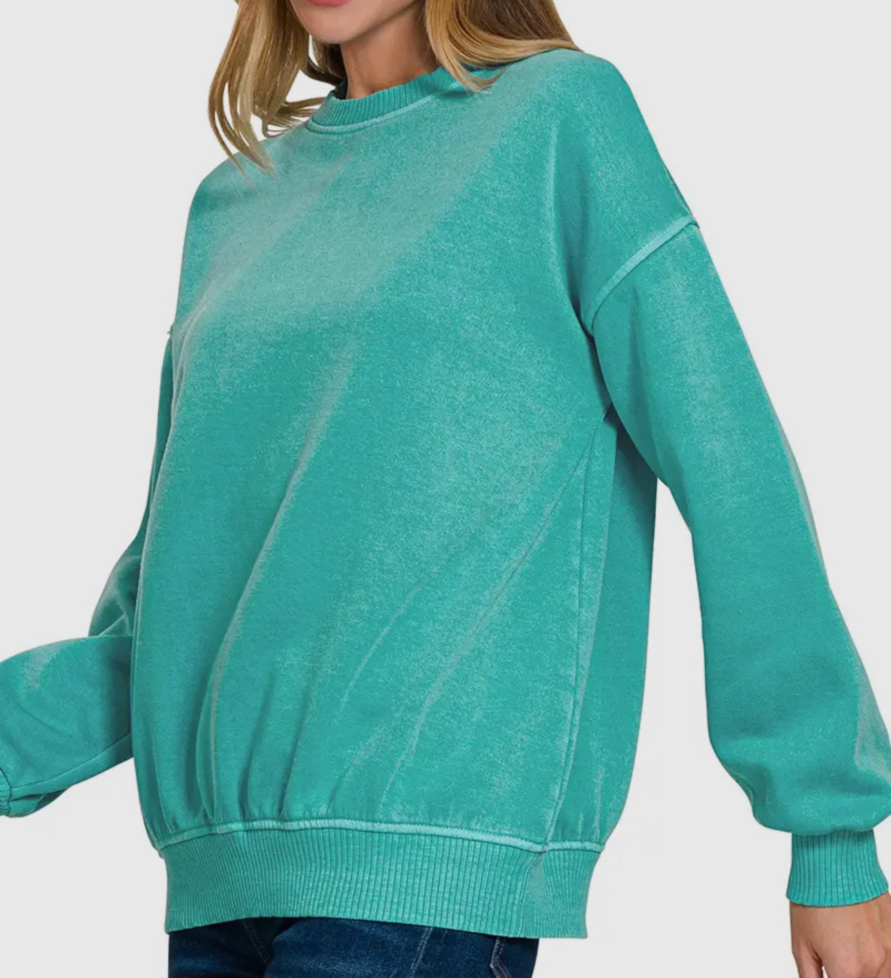 Turquoise Weekender Pullover