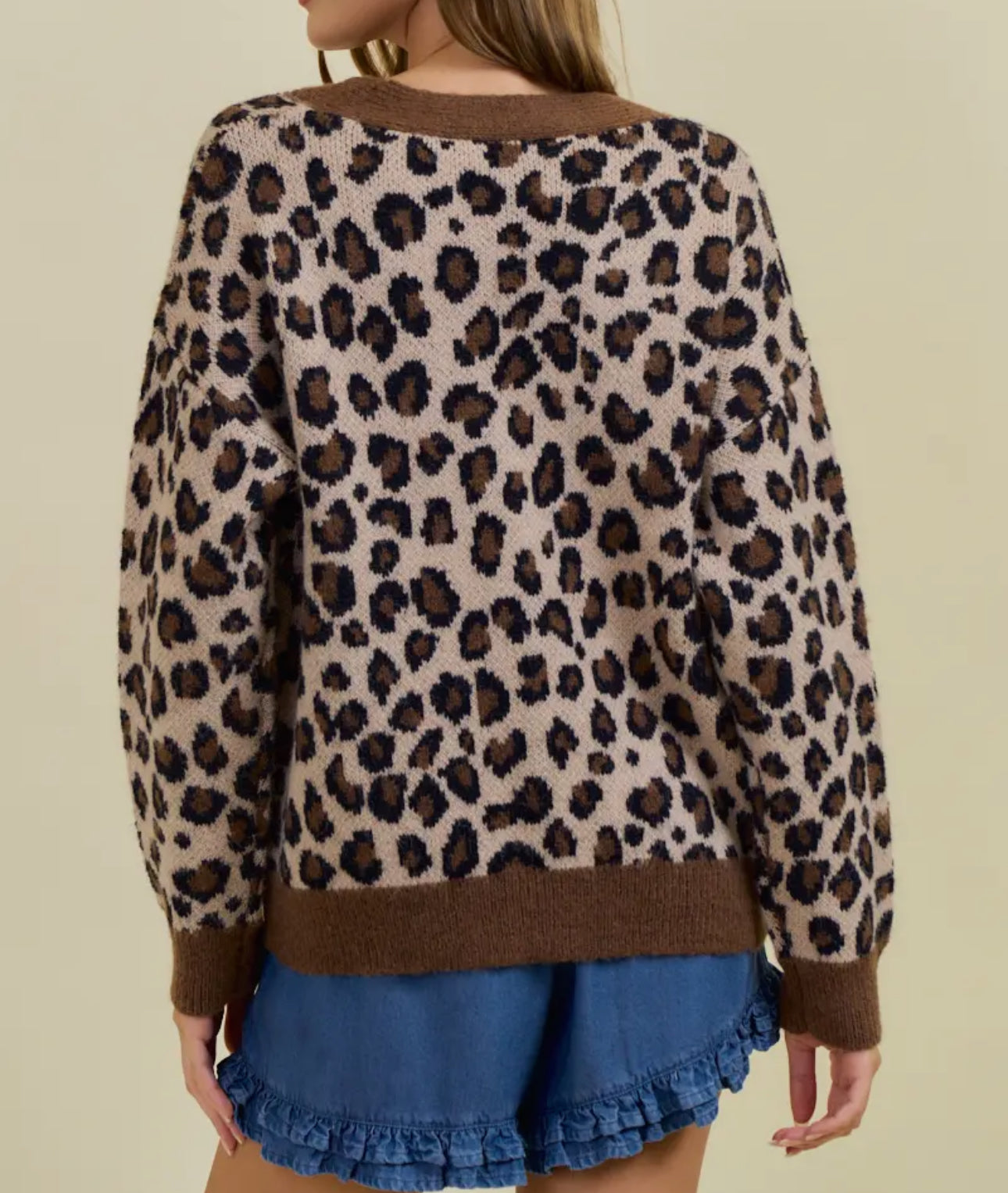 Leopard Knit Cardigan