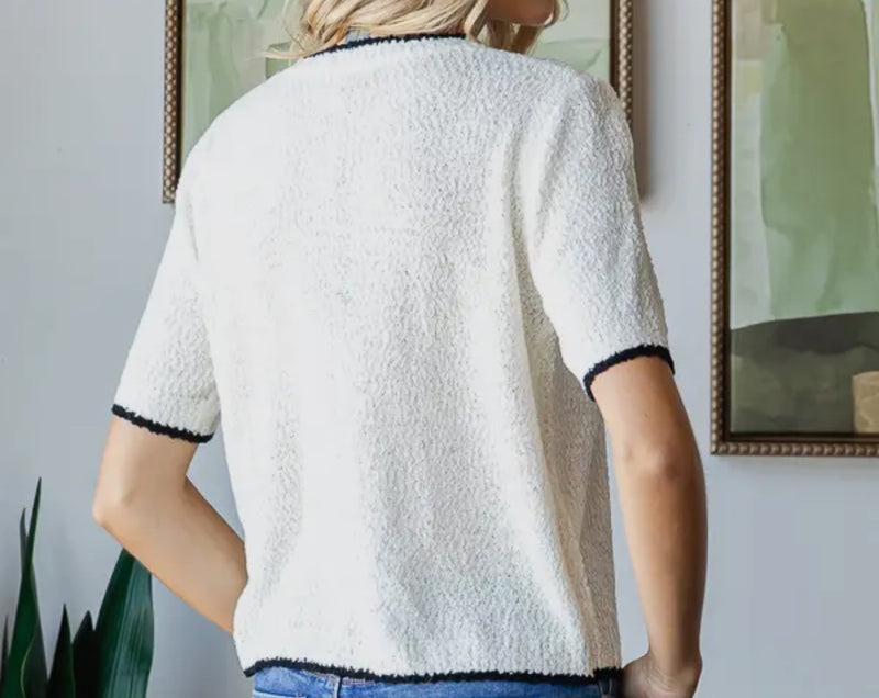 Contrast Hem Sweater