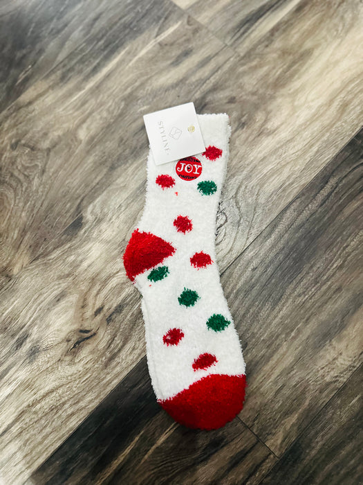 Fuzzy Christmas Socks