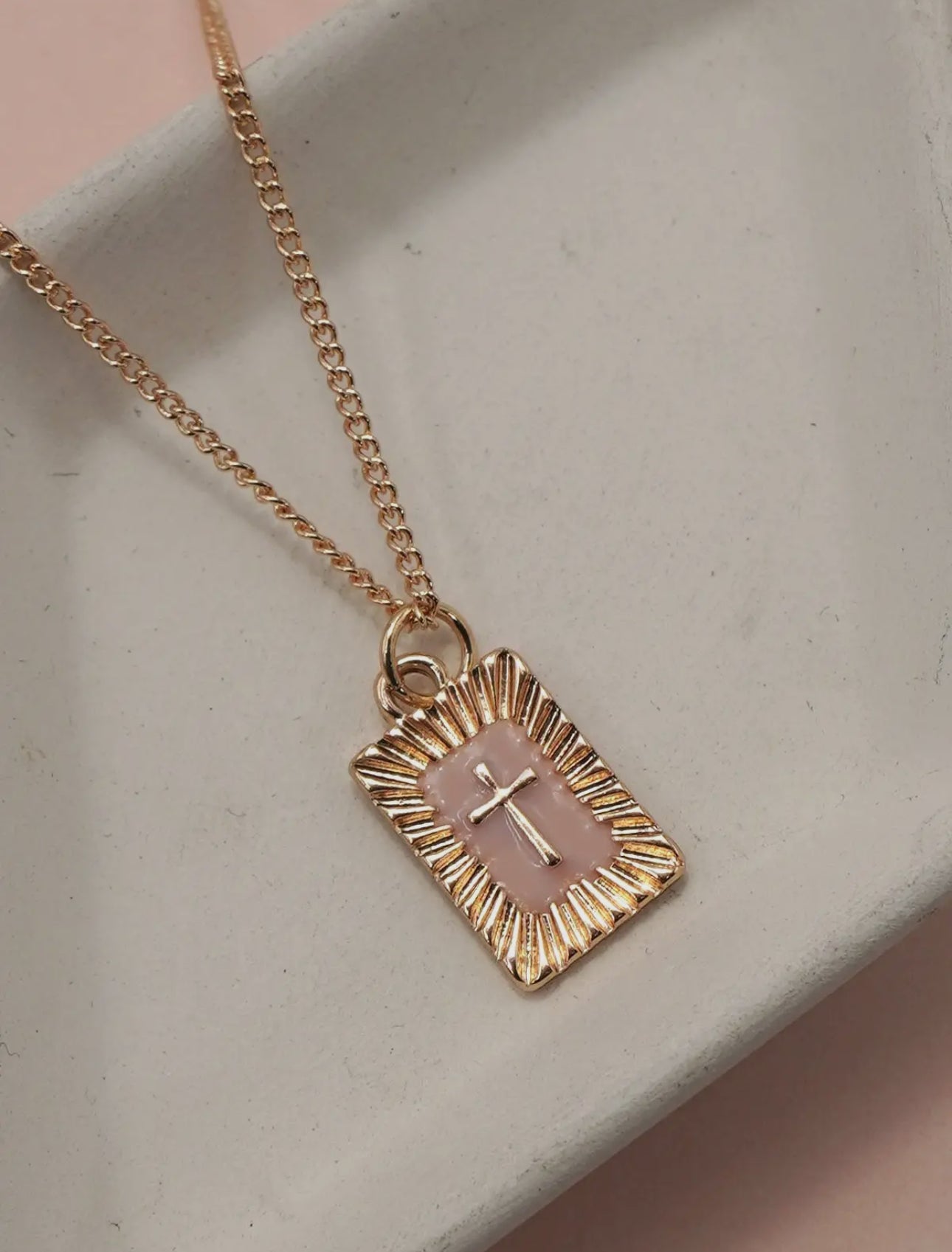 Sunburst Cross Necklace