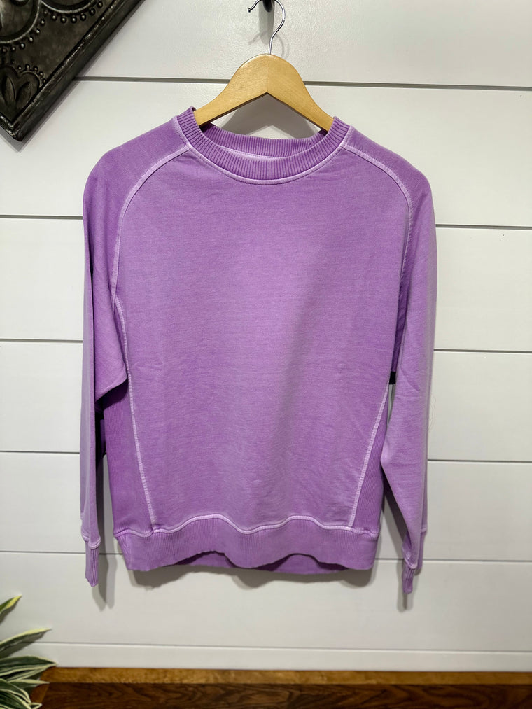 Lavender French Terry Pullover