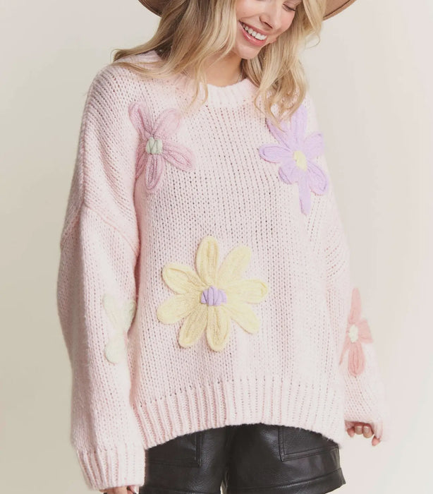 Cutesy Floral Sweater