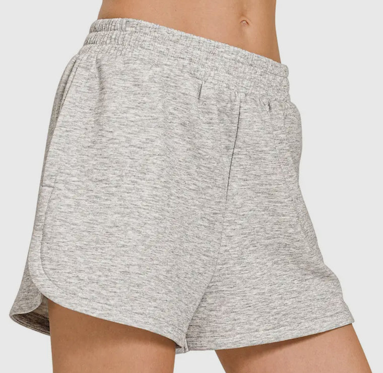 Heather Grey Dolphin Shorts