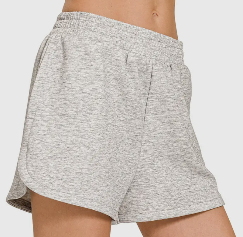 Heather Grey Dolphin Shorts