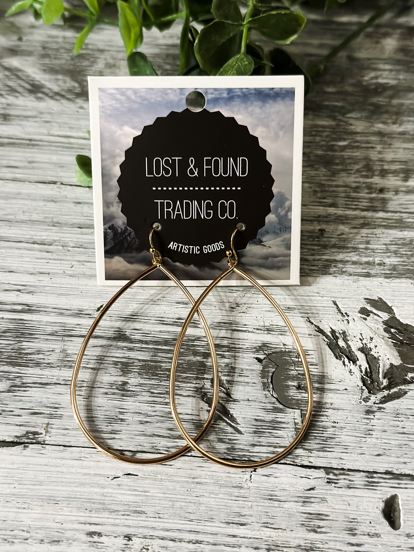 GNO Gold Teardrop Earrings