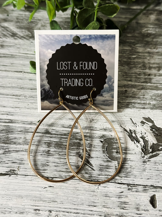 GNO Gold Teardrop Earrings
