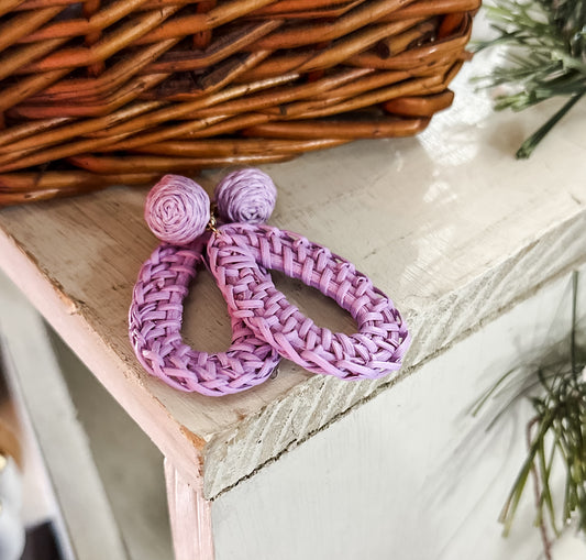 Purple Weave Earrings