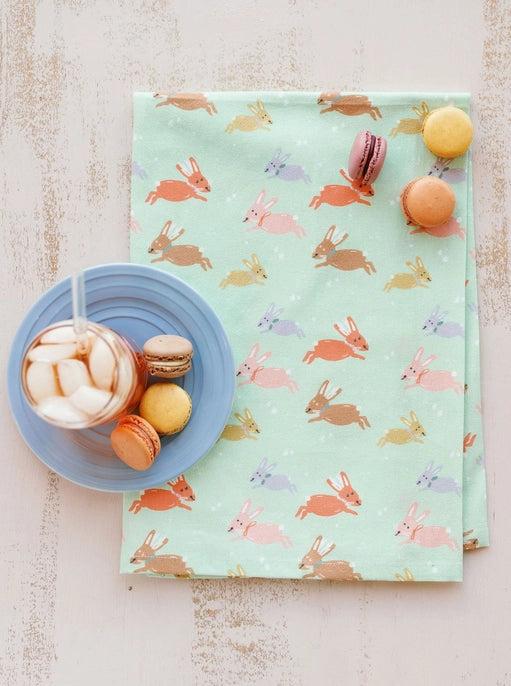 Jumping Jackalopes Full Pattern Easter Kitchen Towel