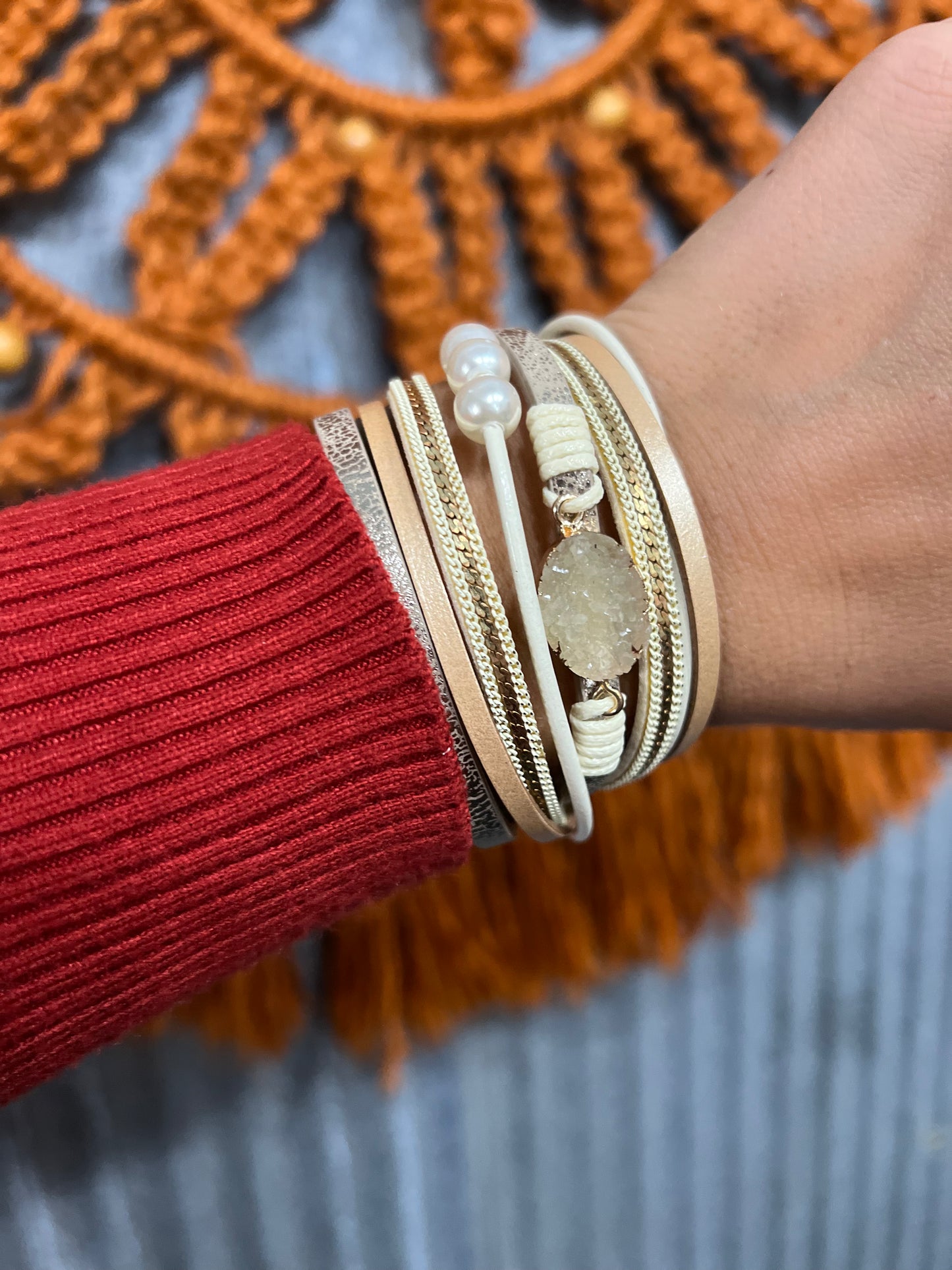 Khaki Double Wrap Bracelet